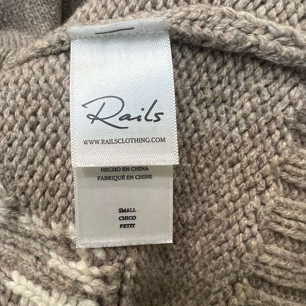 Rails Zoey Palm Tree Sweater In Oatmeal And Ivory - image 8